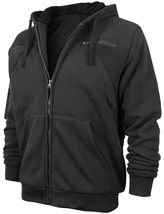 Men's Quilted Moto Sherpa Fleece Lined Zip Up Hoodie Jacket image 10