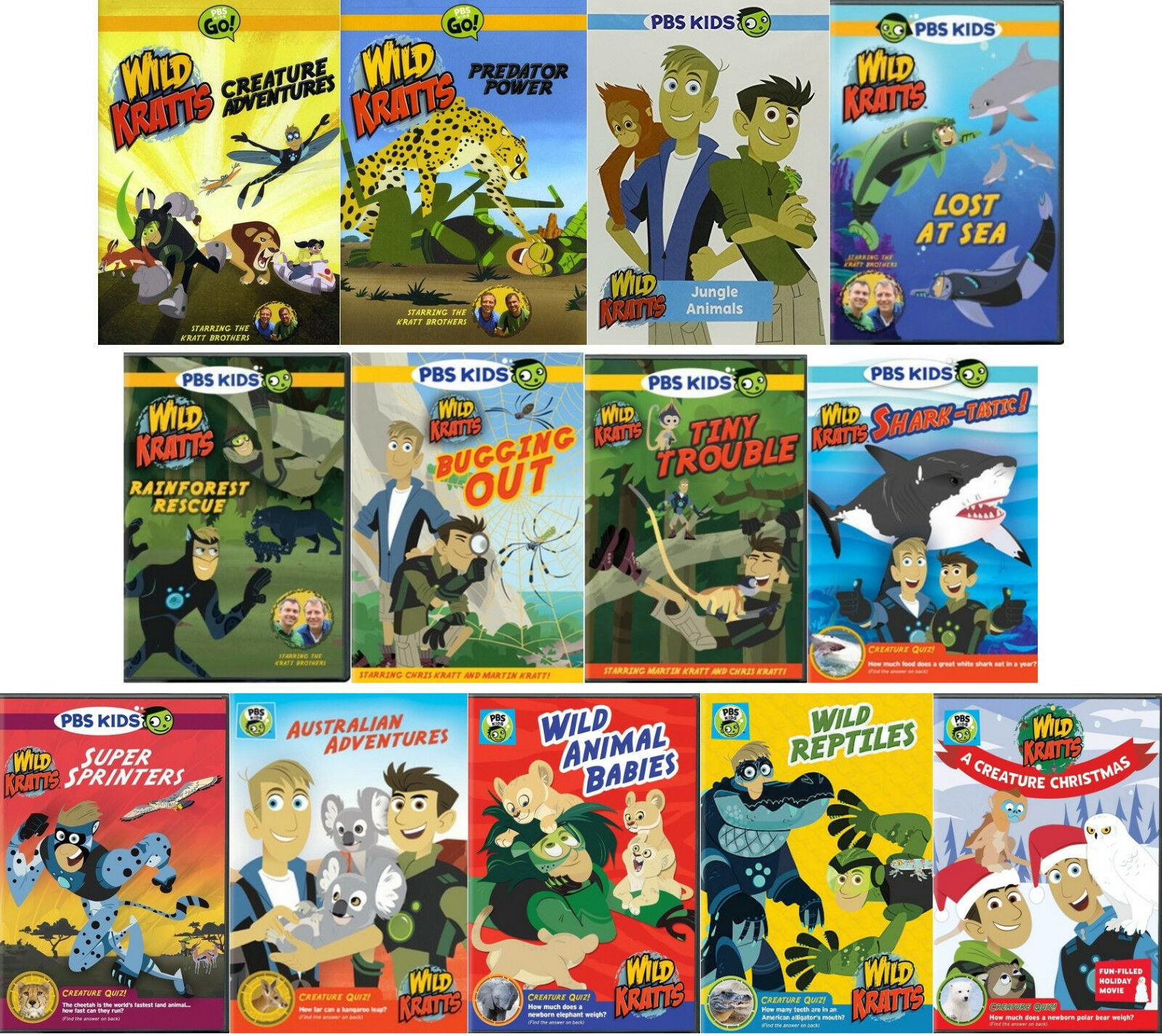 Wild Kratts PBS KIDS Animated TV Series 13 Complete Collection NEW DVD ...