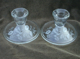 Avon hummingbird candlesticks 24% crystal set nice shape - $7.43