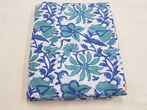 2.5 Yard Indigo Blue Fabric Hand-Dyed Shibori Cotton Bandhani Jaipuri Dress fab