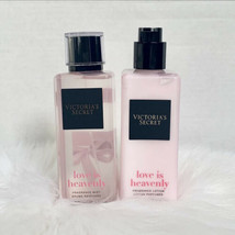 Set of 2 Victoria&#39;s Secret LOVE IS HEAVENLY Fragance Mist &amp; Lotion  8.4 ... - $34.64