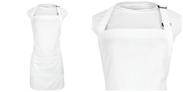 Set Of 2 PLAIN apron with adjustable neck two pockets - White - PP01 - $35.99