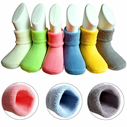 Baby Anti Slip Socks, Toddler Terry Turn Cuff Thick Warm Cotton Socks6