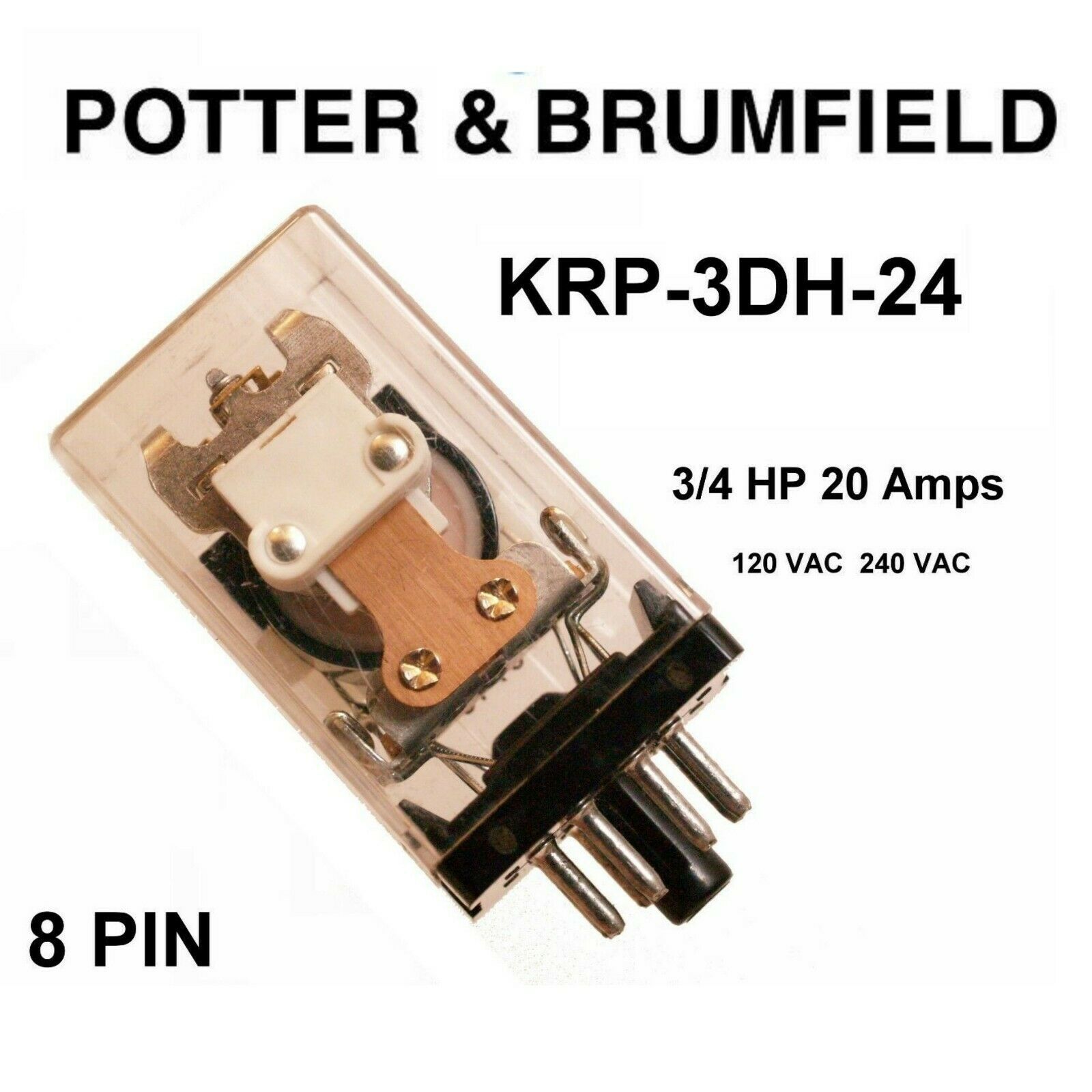 Potter /& Brumfield KRP-14AG-120  120V 50//60Hz Relay  Used