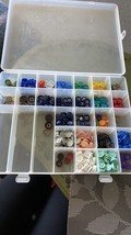 large organizer box with plastic vial caps for crafts - $14.52