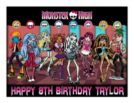 Monster High Commestibile Festa Torta Topper Torta Immagine Foglio - $8.84