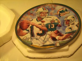 8&quot; Porcelain Collector Plate DAN MARINO NFL All Time Passing Leader [Z19] - $16.74