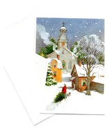 Bringing Home Christmas Tree Greeting Card Holiday Seasons Peace Love Gi... - $8.17