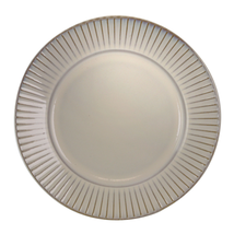 Elama Market Finds 16 Piece round Stoneware Dinnerware Set in Embossed White image 7