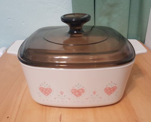 3 Liter Casserole No Lid Forever Yours Hearts Corning Ware