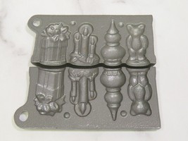 John Wright Christmas Chocolate Mold Double Sided Gift Present Candle Be... - $31.68