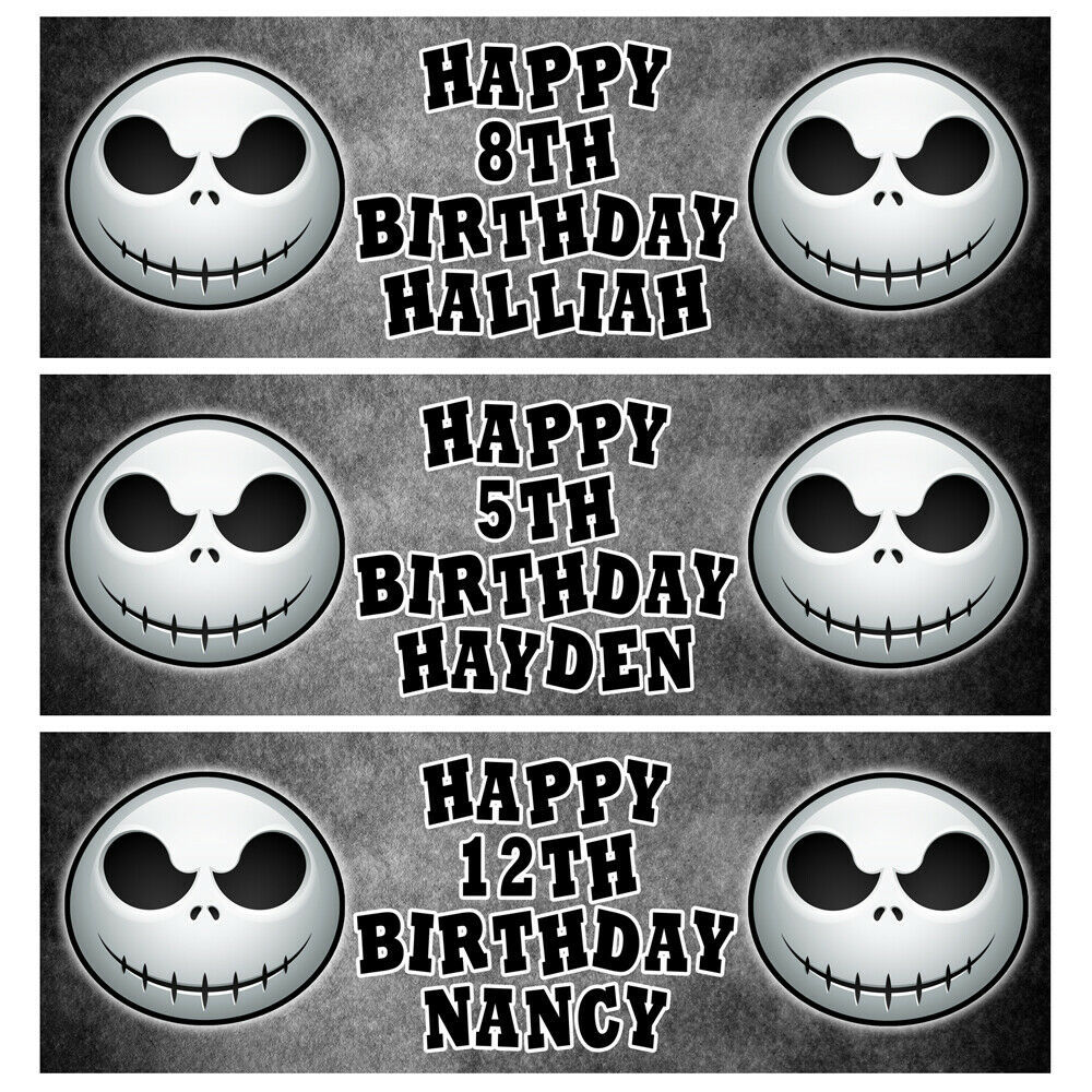 Free Printable Jack Skellington Birthday Banner