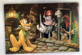 Disney Mickey Mouse Jail Pirate Pluto Dog with Key Canvas Art Print 20 x 13 1/4