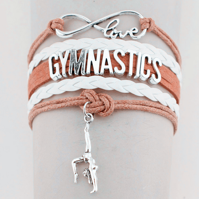 Custom color Gymnastics Sport Bracelets Gifts for girls women Gymnast Gymnastics Bracelets