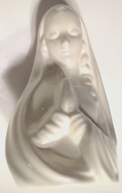 Haeger Virgin Mary Planter Pot Pottery Praying Madonna 9&quot; White Ceramic ... - $19.75