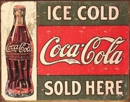 Coke - c. 1916 Ice Cold 16x12.5 Advertising Sign  - $28.00