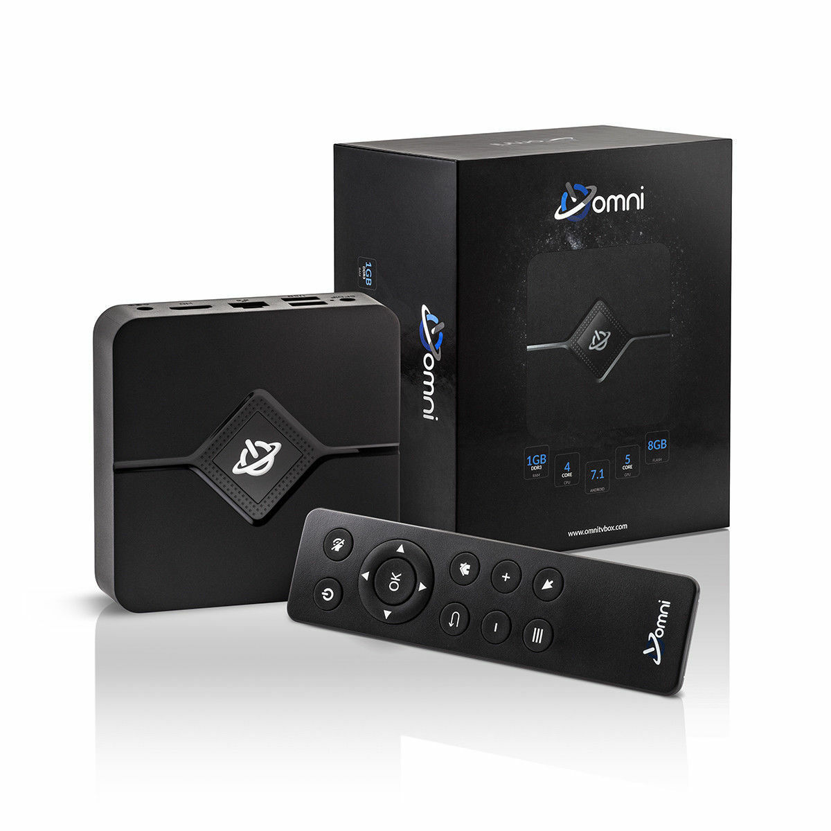 OmniX Mini PC Streaming Media Hub Device Android TV Box 4GB / 4K HD