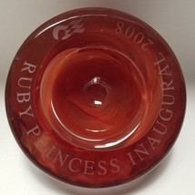 Kosta Boda 2008 Ruby Princess Inaugural Art Glass Swirl Votive - $23.36