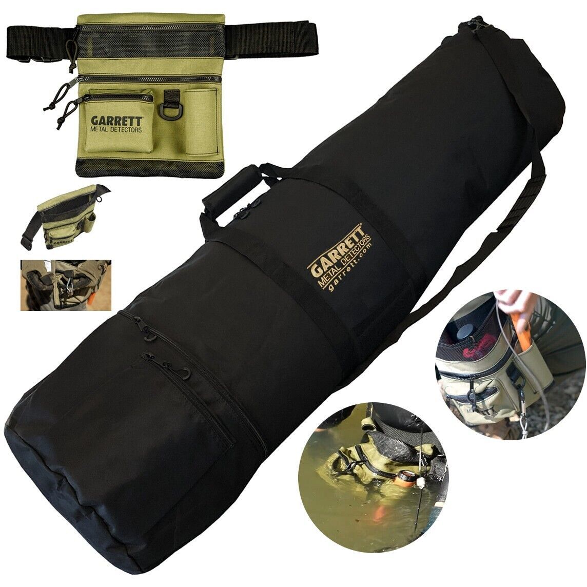 Garrett 50" All Purpose Metal Detector Carry Bag, AllTerrain Treasure Dig Pouch Test Meters