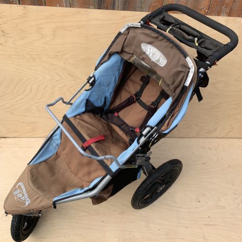 BOB Revolution SE Brown/Blue Single Jogging Stroller Strollers
