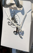 Disney Parks Mickey Mouse Faux Gem Icon Letter Initial A Necklace Silver Color