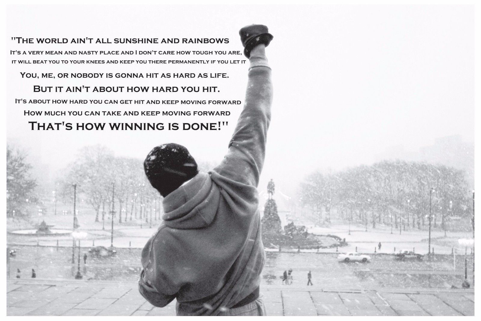 Rocky Balboa Motivational Movie 3D View Decal WALL STICKER Art Mural ...