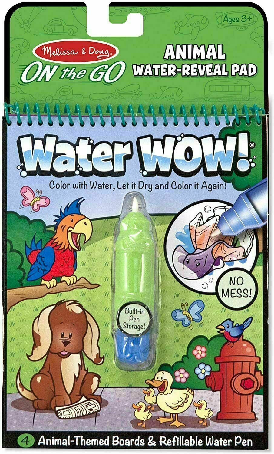 Melissa And Doug On The Go Water Wow Water Animals Reveal Pad NEW