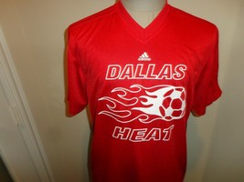 Vtg 2004 Red Dallas Heat Soccer Adidas Screen Jersey Adult S Excellent Condition - $30.19