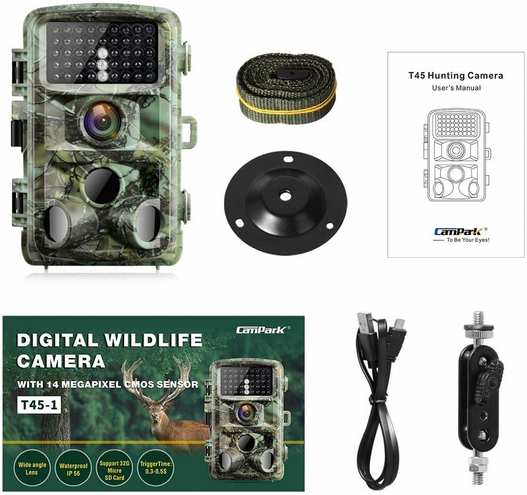 Campark Trail Game Camera 14MP 1080P Night Vision Waterproof Hunting