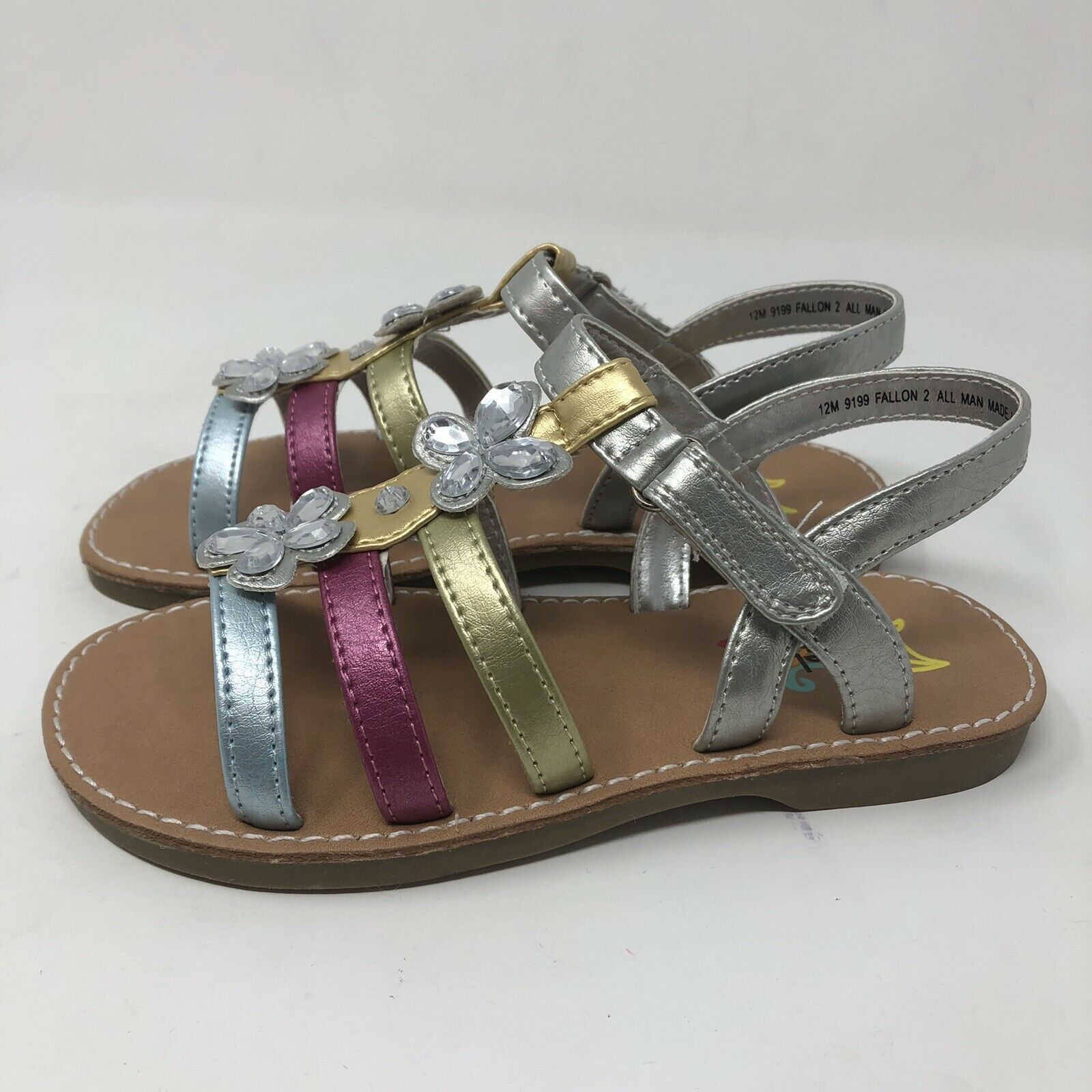 RACHEL SHOES Girls Sandals Strappy Size 12 Fallon 2 Multi Floral NEW