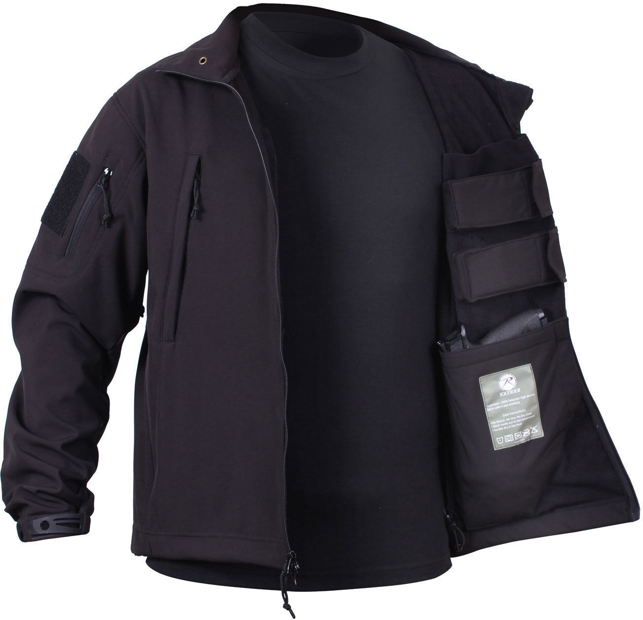 Soft Shell Concealed Carry Jacket CCW Ambidextrous Tactical Holster Waterproof Coats & Jackets