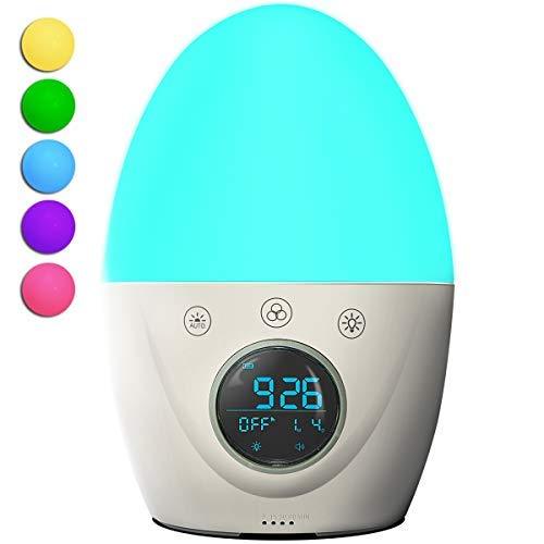 FiveHome Wake Up Light Alarm Clock for Kids, Color Changing Children