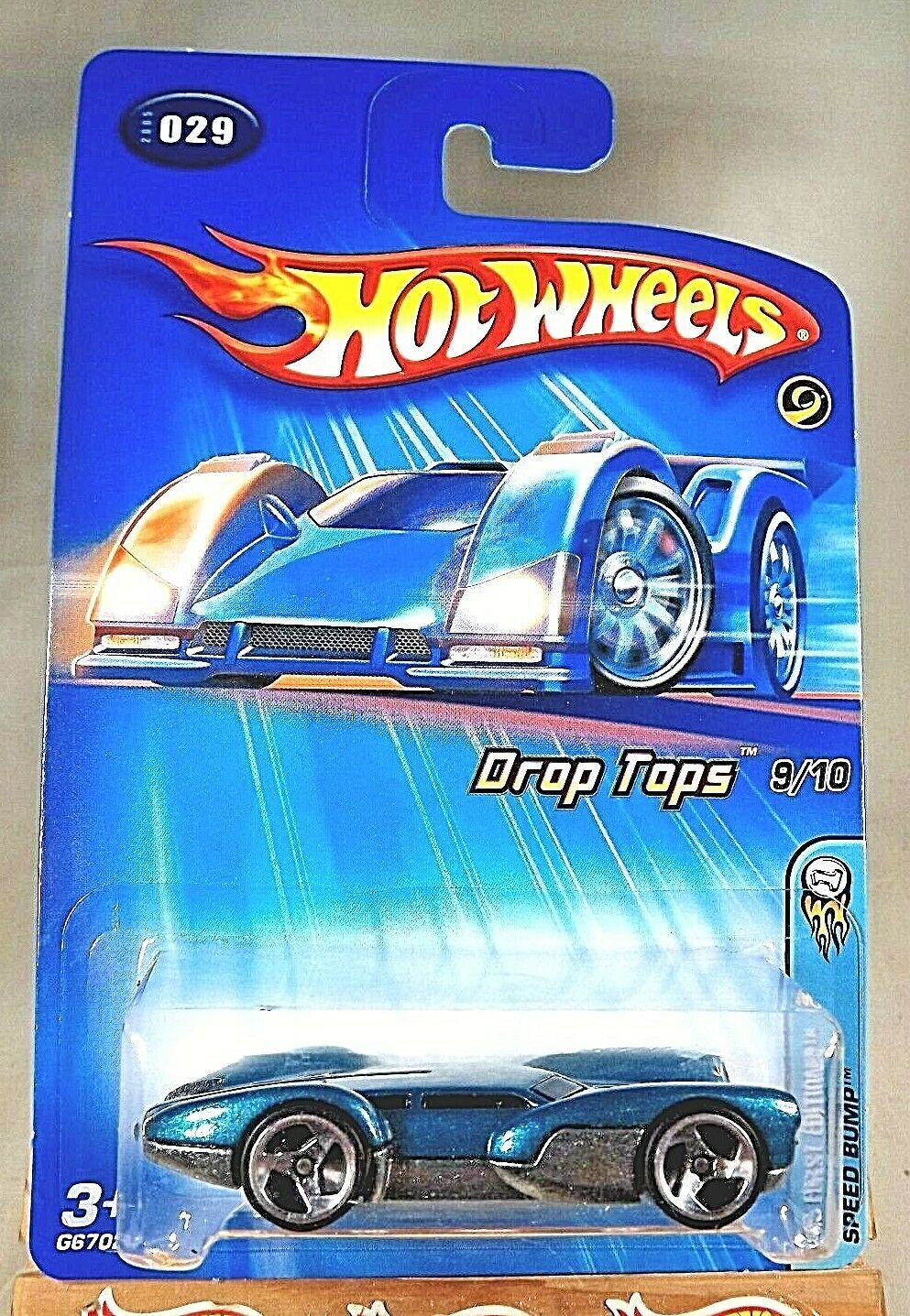 2005 Hot Wheels #29 First Editions - Drop Tops 9/10 SPEED BUMP Aqua/Metal w/3 Sp