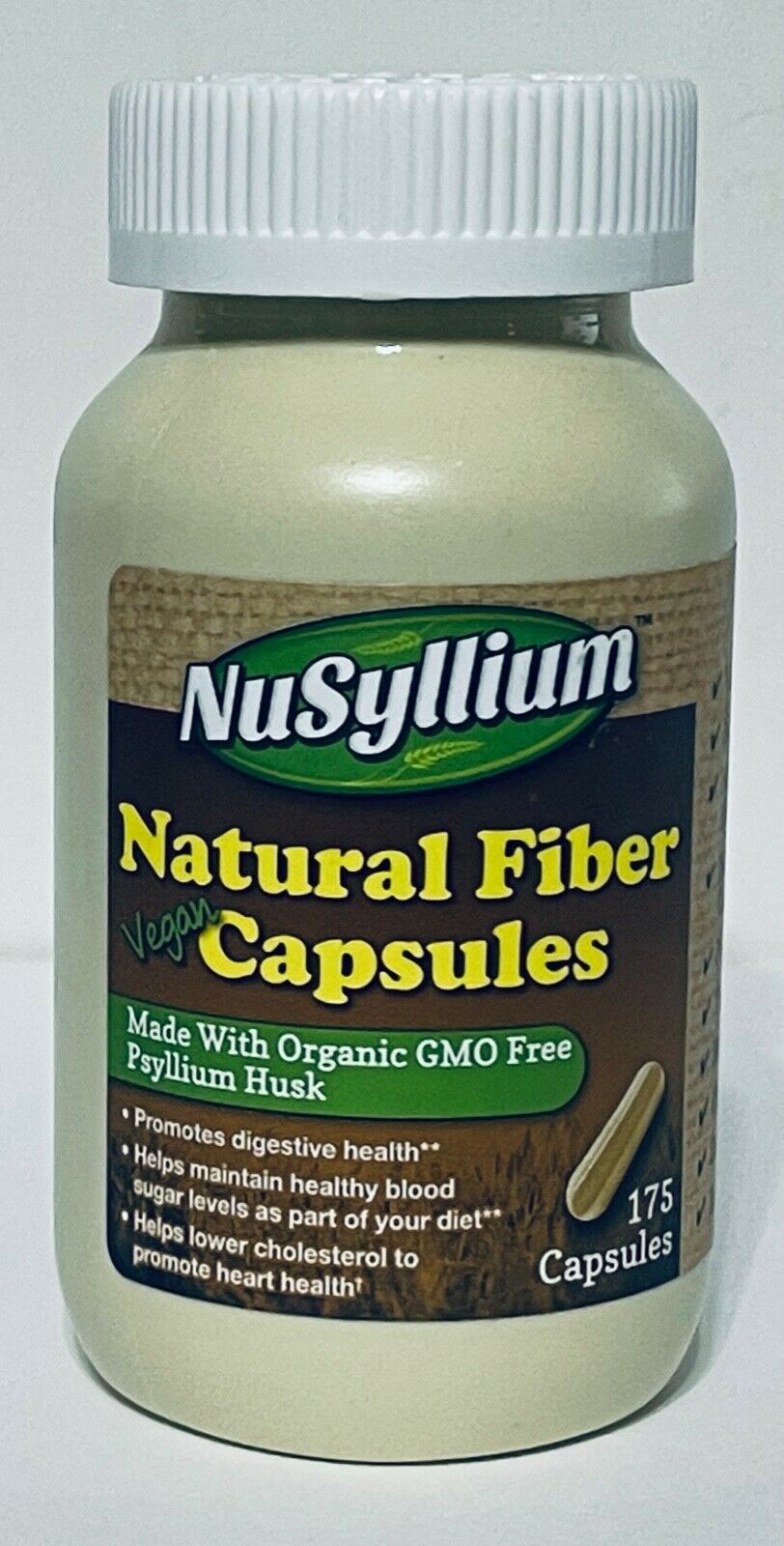 NuSyllium Vegan Natural Fiber Capsules 175 caps each Free US Ship 11/2022 NIB - $15.99