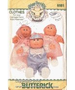 Cabbage Patch Kids Preemies Clothing, Butterick 6981 Sewing Pattern - $18.52