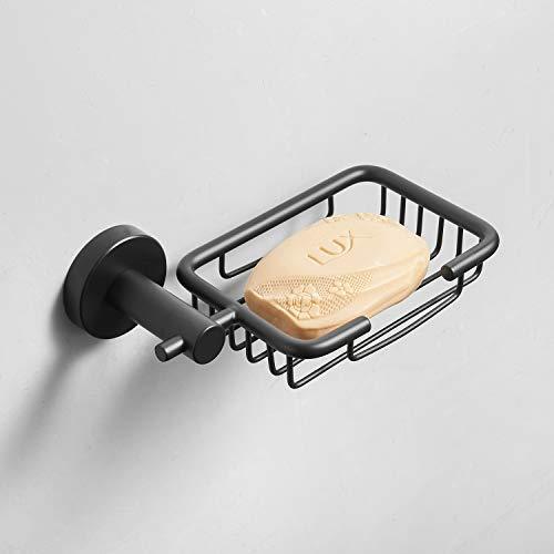 Soap Dish,Stainless Steel Soap Holder for Bathroom Kitchen,Matte Black
