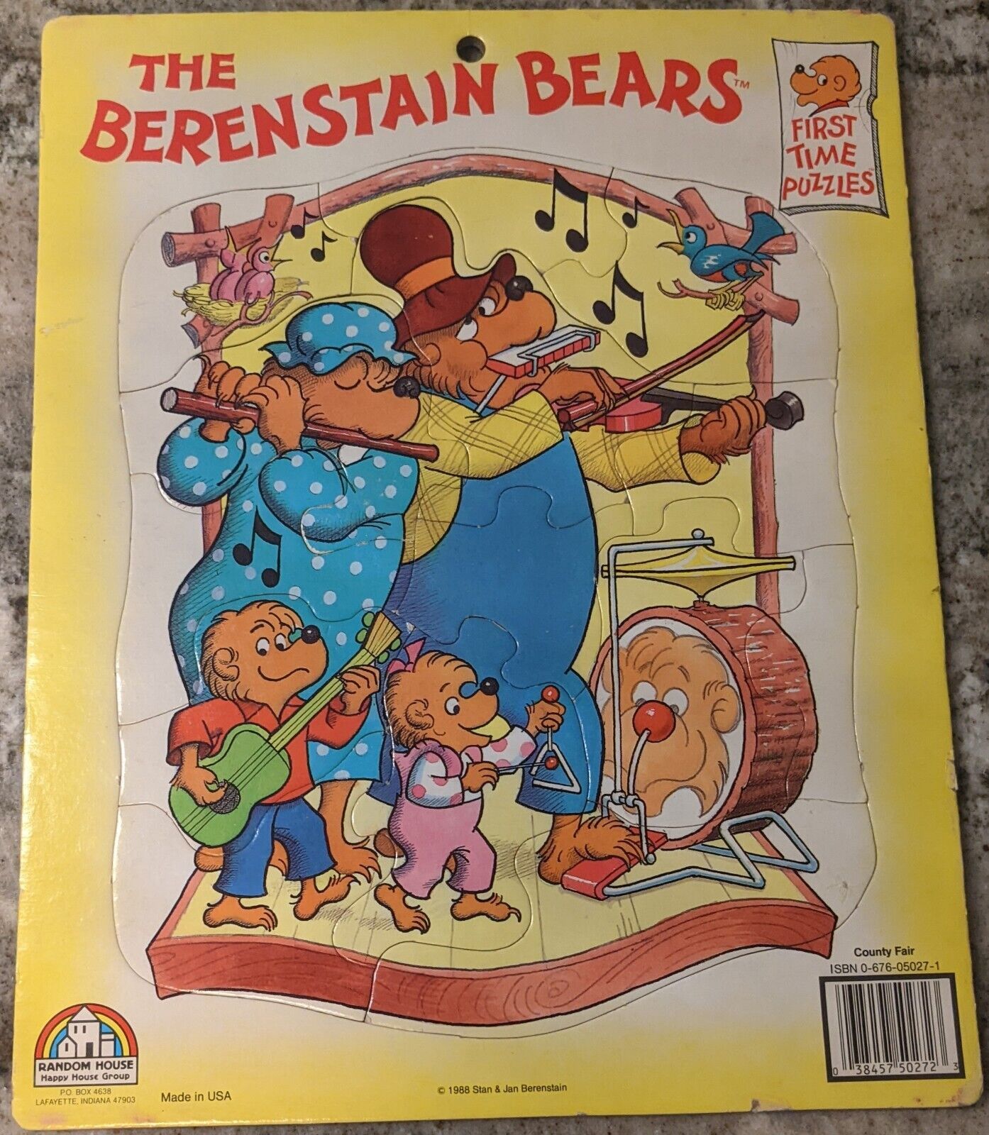 1988 Berenstain Bears Tray Frame Tray Puzzle 