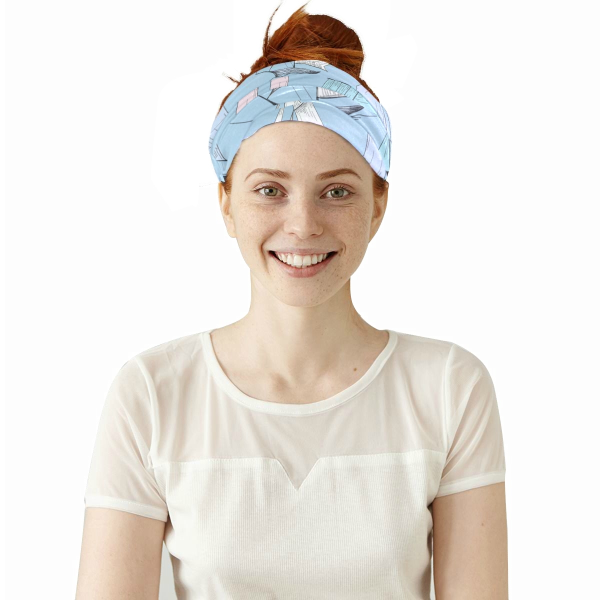 Cute Beautiful Summer On The Sea Boat Elastic Headbands Head Wrap Shawl