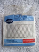 2 Goody Dark Invisible Mesh Hair Nets Elastic Borders Edges Comfortable Protect - $7.00