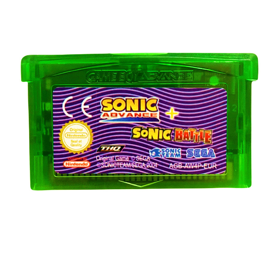 Sonic Advance + Sonic Battle Game Cartridge For Nintendo Game Boy ...