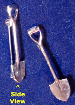 Shovel Pin BROOCH-Vintage Spade Garden Tool Punk Novelty Jewelry - $6.97