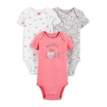 Child of Mine by Carter&#39;s Baby Girl Short Sleeve Bodysuits, Assorted 3-P... - $12.07
