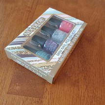 Nail Polish, set of 4, Nucolor mini nail polishes, Glitter Green Purple Red, NWT image 4
