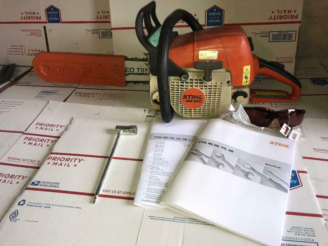 MS290 MS 290 Stihl Chainsaw w/ New Bar & Chain, Cover, Manuals, Wrench