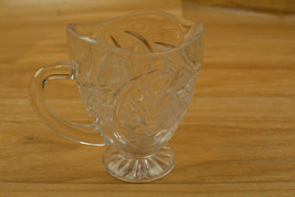 Creamer Pitcher Crystal  Star Of David Pattern?? Clear Approx. 3 1/2 Inc... - $12.38