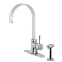 Concord Single-Handle Kitchen Faucet with Side Sprayer in Polished Chrome  - $311.99