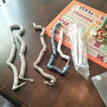 Vintage Telephone Handset home Phone Cord and wall plugs Large Lot Of 5 - $9.49