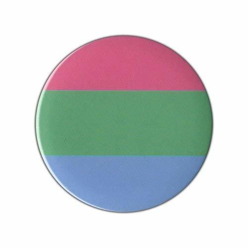 3 Button Magnet Polysexual Pride Flag Sexual
