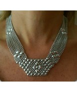 SG Liquid Metal Cleopatra Mesh Silver Necklace N5 by Sergio Gutierrez - $147.25