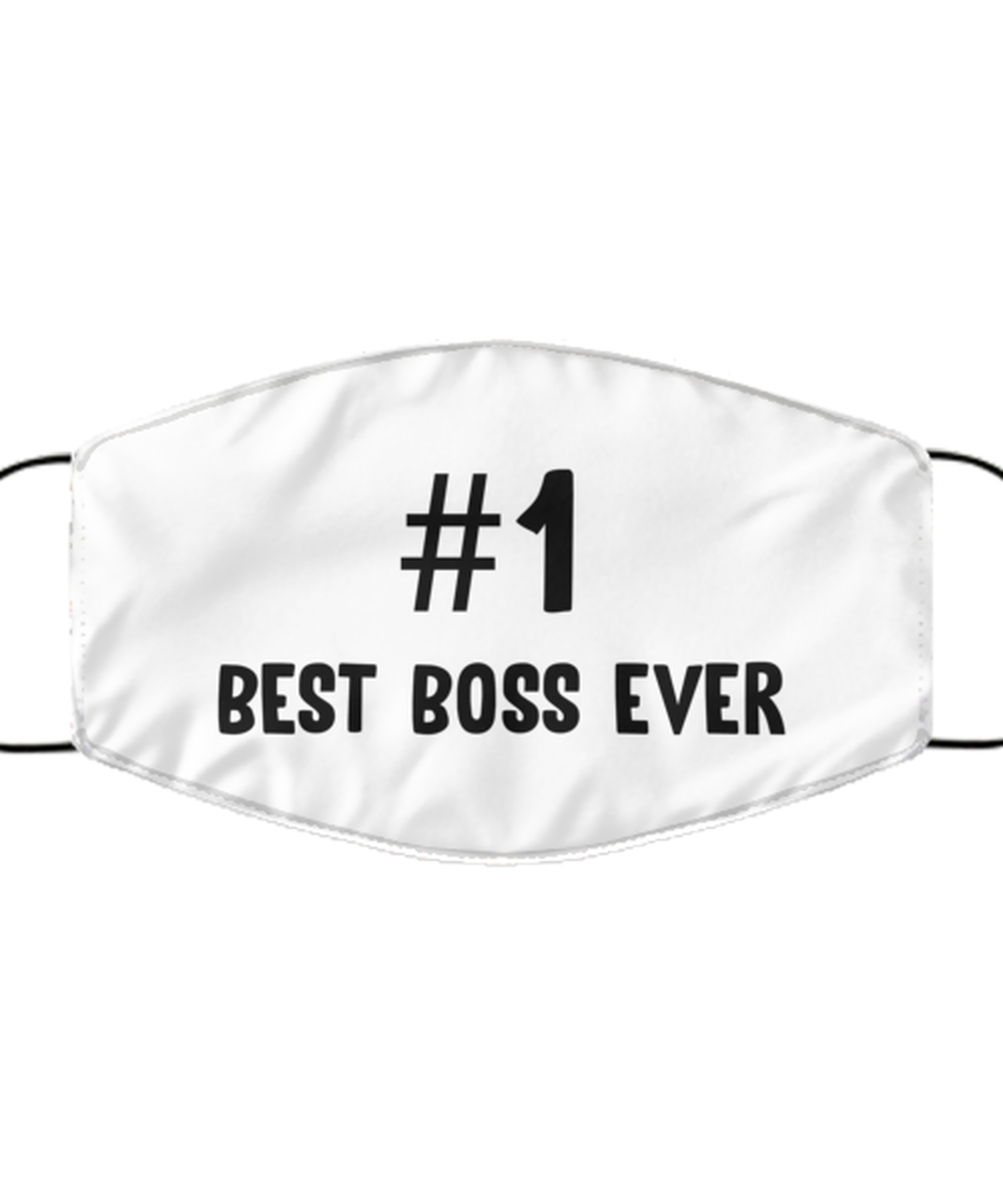 Funny Manager Face Mask, #1 Best Boss Ever, Reusable Covering Gifts for Office